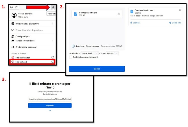 Come usare Firefox Send