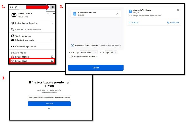 Come usare Firefox Send