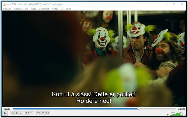 Viser undertittel på VLC Media Player