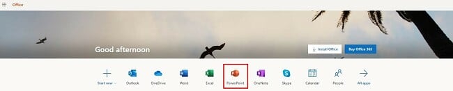 На основі браузера PowerPoint