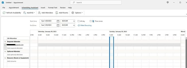 Assistente di pianificazione di Outlook