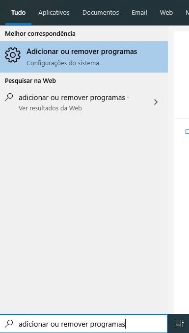 Adicionar / remover programas do Windows