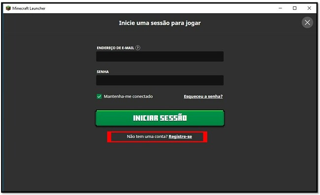 Inscreva-se no MineCraft