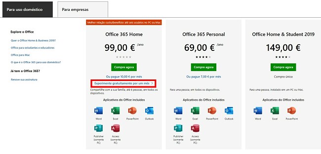 Obtenha o PowerPoint grátis