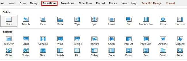 Powerpoint transituons