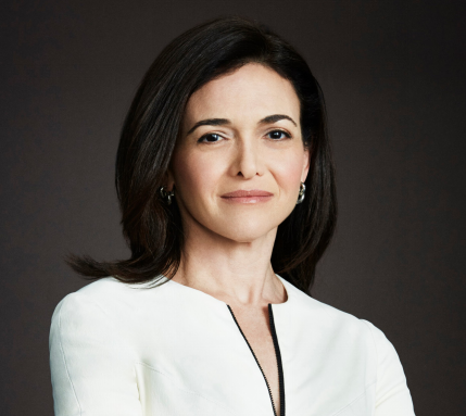 Portrait of Sheryl Sandberg smiling.