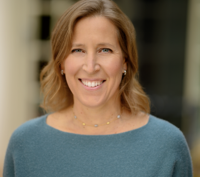 Portrait of Susan Wojcicki smiling at the camera.