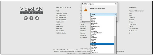 VLC Dil Seçenekleri
