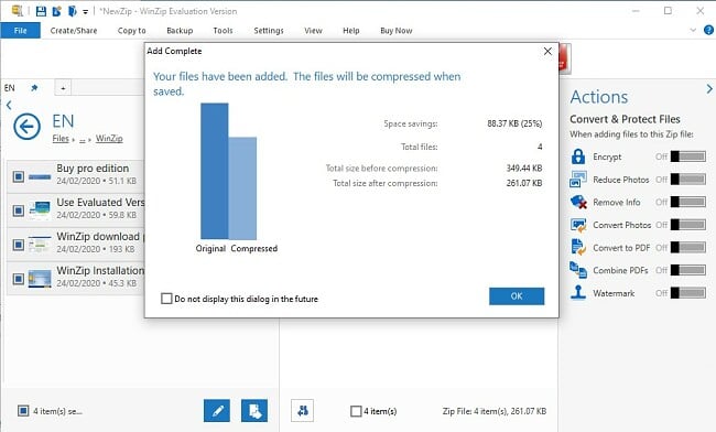 Fichiers de compression WinZip