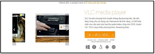 Trang tải xuống chính thức của VLC