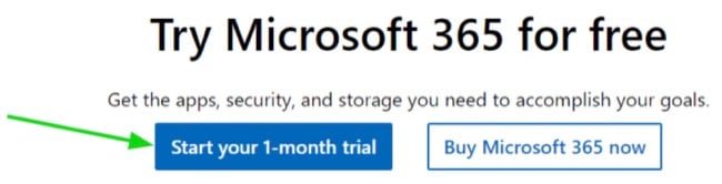 Try Microsoft 365 for free