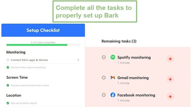 Bark Checklist