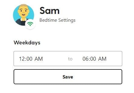 Bark Screen time settings