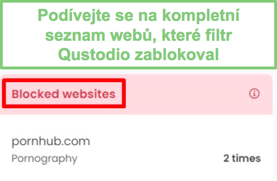 Blokované webové stránky