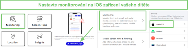 Nastavte monitorování iOS pro Bark