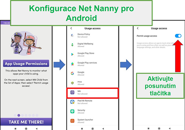 Čistá chůva pro Android