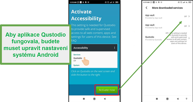 Nastavení systému Qustodio pro Android