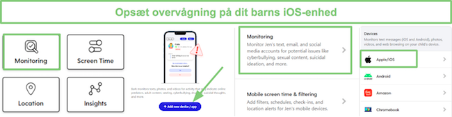 Konfigurer iOS-overv&aring;gning for Bark