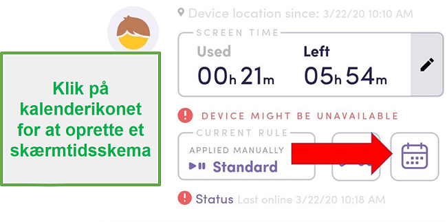 Net Nanny oprettelsesplan