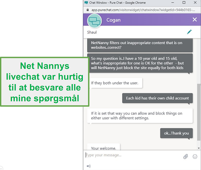 Net Nanny kundeservice