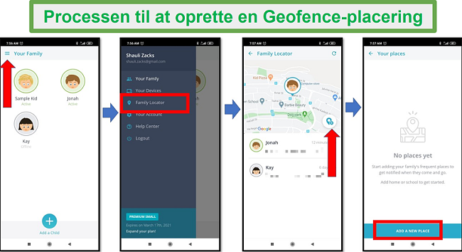 Qustodio geofence