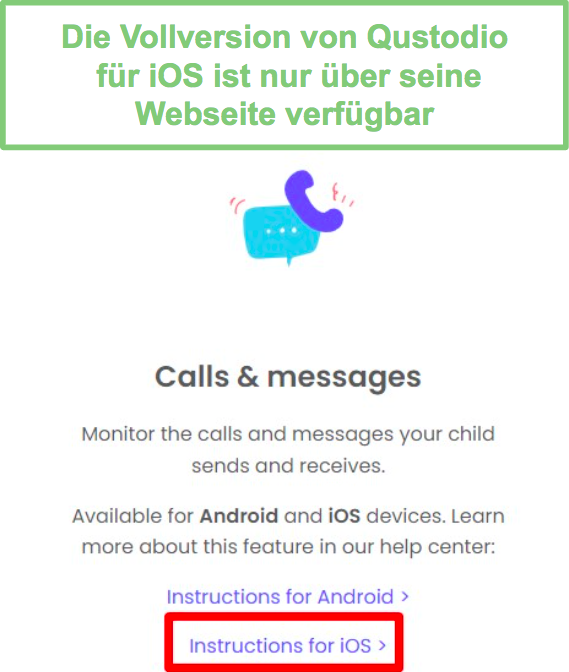 Anrufe und Nachrichten für iOS