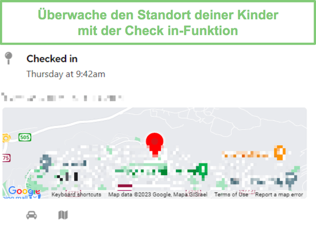 Check-in am Standort