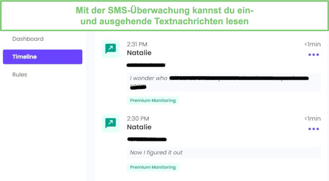 Eingehende und ausgehende SMS-Nachrichten lesen – Qustodio