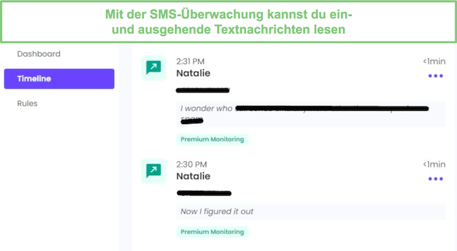 Eingehende und ausgehende SMS-Nachrichten lesen - Qustodio