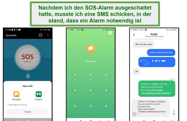 Qustodio SOS Alarm