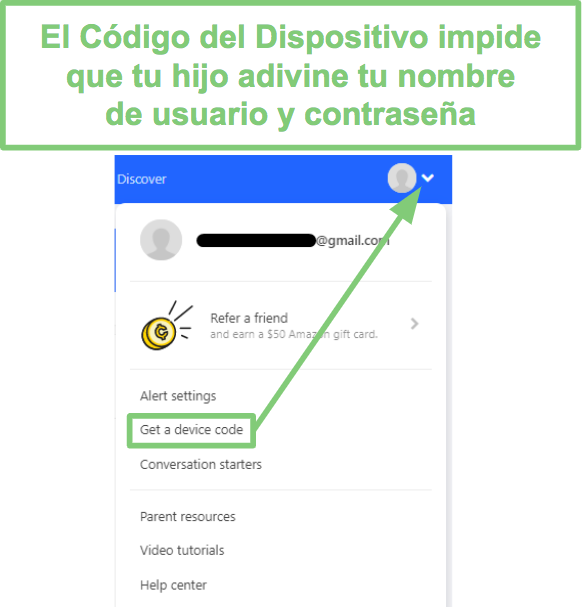 Código del dispositivo