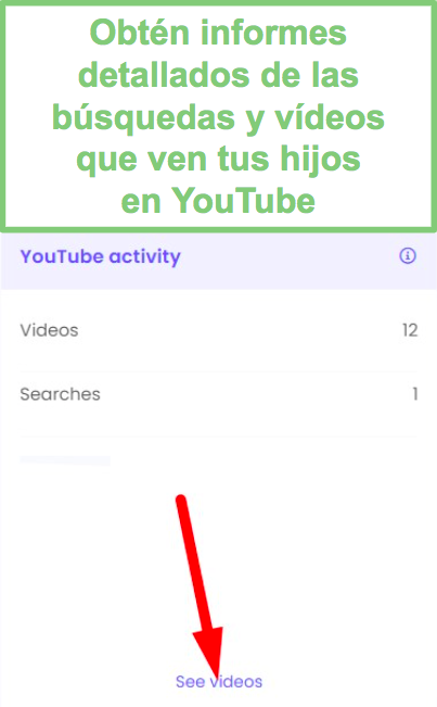 Monitoreo de YouTube de Qustodio