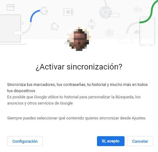 Activar Google Chrome Sync