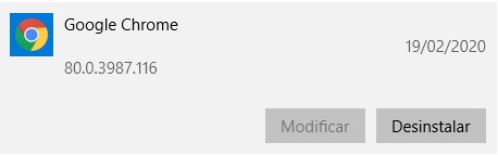 Desinstalar Chrome