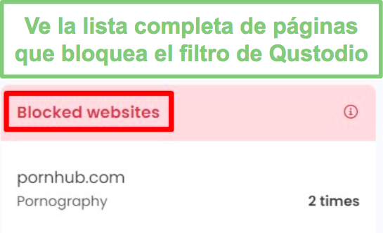 sitios web bloqueados