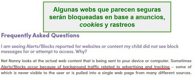 Preguntas frecuentes de Net Nanny