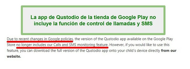 Política de Qustodio Google Play