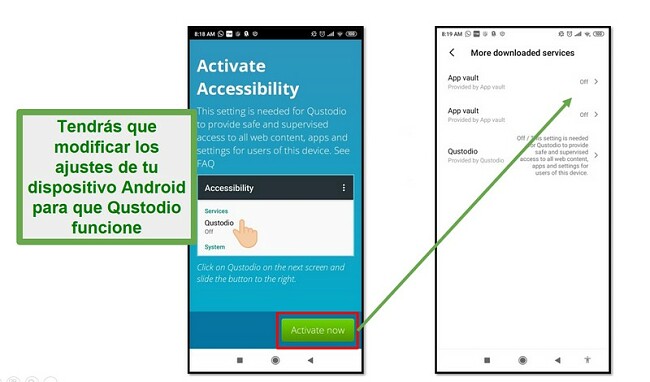 Configuración de Qustodio Android