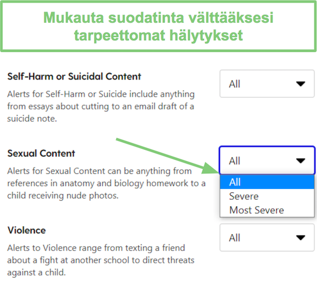 Kuoren SISÄLTÖSUODATIN