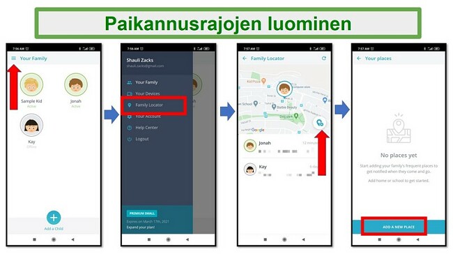 Qustodio geofence