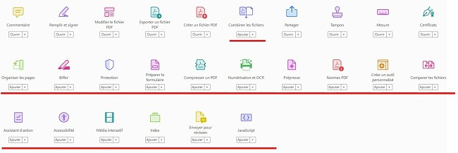 Outils Adobe Acrobat Pro