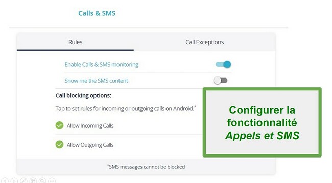 Surveillance des appels et des SMS Qustodio