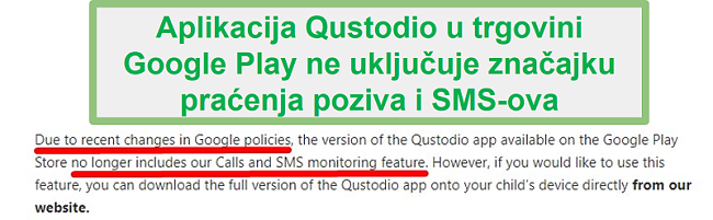 Google Play Qustodio pravila