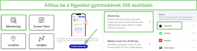 Állítsa be az iOS-figyelést a Bark számára