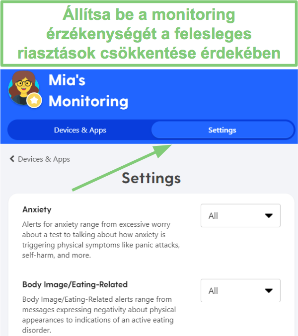 Monitoring beállítása