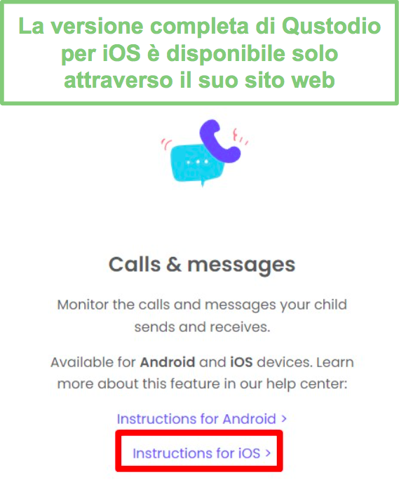 Chiamate e messaggi per iOS