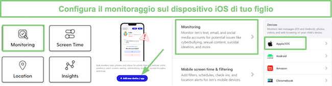 Configura il monitoraggio iOS per Bark