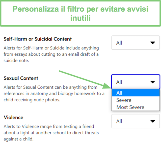 FILTRO CONTENUTO Corteccia