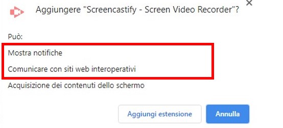 Approvazione delle autorizzazioni per le estensioni di Google Chrome