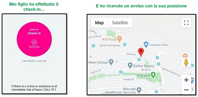 Bark invia avvisi di check-in
